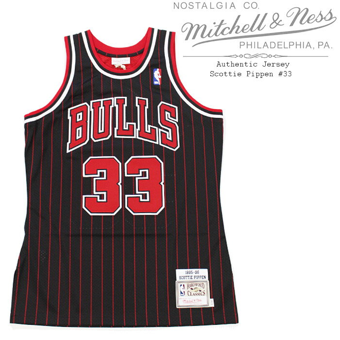 ߥåͥ ˥ե MITCHELL & NESS Authentic Jersey - Scottie Pippen #33 7226A300958SPIPP Black ԥåڥ ֥륺 ƥå Хå 㡼 礭 Х  sale 