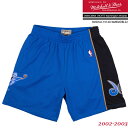 ミッチェル＆ネス ハーフパンツ MITCHELL & NESS Swingman Shorts Washington Wizards 2002-2003 Blue ワシントンウィザーズ スウィングマン ショーツ ゲームパンツ バスパン スウィングマンジャージー メンズ 男性 sale セール