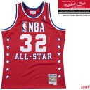 ミッチェル＆ネス ユニフォーム MITCHELL NESS SWINGMAN JERSEY-MAGIC JOHNSON 1998 All Star West SMJYCP19048-ASWRED188EJH Red マジックジョンソン オールスターウエスト スウィングマン ジャージー 大きいサイズ バスケ メンズ 男性