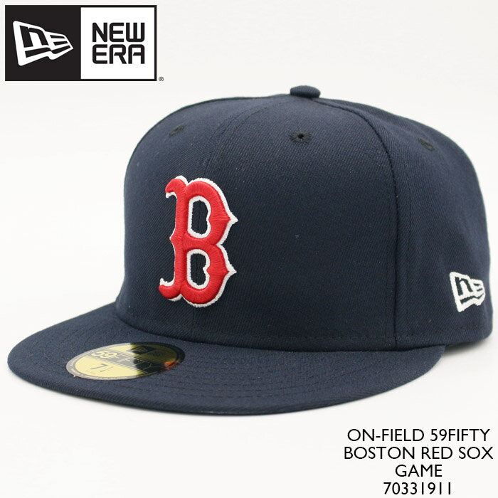 楽天Ne.S.Tニューエラ 帽子 キャップ NEWERA ON-FIELD 59FIFTY BOSTON RED SOX GAME 70331911 Navy オーセンティック ボストン レッドソックス MLB メジャーリーグ ベースボール 野球