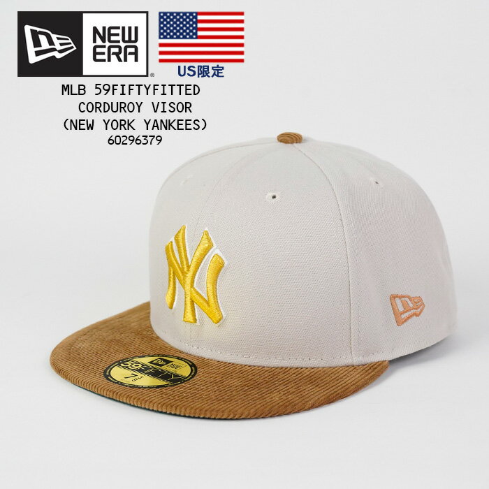 ニューエラ 帽子 キャップ NEWERA 9FIFTYFITTED CORDUROY VISOR NEW YORK YANKEES 60296379 Cream クリーム コーデュロイ バイザー ニューヨーク ヤンキース MLB メジャーリーグ ベースボール 野球