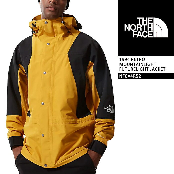 ノースフェイス ハードシェル THE NORTH FACE 1994 RETRO MOUNTAIN LIGHT FUTURELIGHT JACKET NF0A4R52 Arowood Yellow マウンテンライト フューチャーライト ジャケット 防水 マウンテンパーカー ウインドブレーカー アウトドア 釣り ツーリング キャンプ メンズ 男性