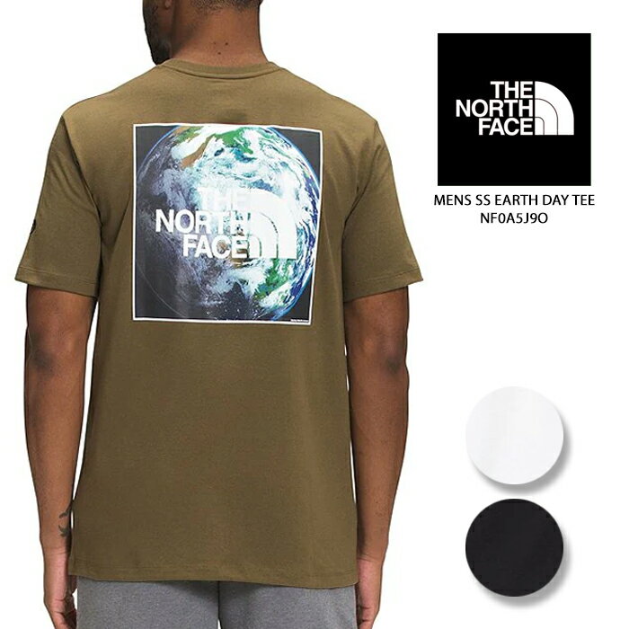 レビューでクーポン★ノースフェイス 半袖ロゴTシャツ THE NORTH MENS SS EARTH DAY TEE NF0A5J9O 白 ホワイト 緑 オリーブ 黒 ブラック ロゴTシャツ メンズ 男性 ユニセックス 春夏