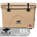 オルカ クーラーボックス ORCA 58 COOLER 58QT QUART 55L ORC058 Tan タン ブラウン 中型 キャンプ アウトドア BBQ 釣り 部活 スポーツ 保冷 クッキング ドリンク