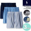 ポロ ラルフローレン トランクスタイプ 3枚セット POLO RALPH LAUREN P3 CLASSIC FIT PACKAGED WOVEN BOXERS RCWBP3 Navy Yellow Blue Black メンズ 男性 3枚 ボクサーブリーフ ボクサーパンツ