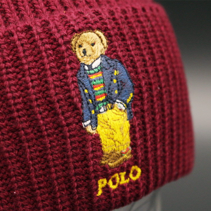 ポロ ラルフローレン ニット帽 ニットキャップ POLO RALPH LAUREN SOLID PREPPY BEAR BEANIE PC0813 Classic Wine プレッピーベアビーニー ポロベア ラルフ 帽子 ビーニー 秋冬 メンズ レディース ユニセックス 男性 女性【ラッピングOK/プレゼントに!!】