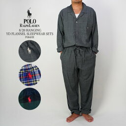 ポロ ラルフ ローレン ルームウェア メンズ ポロ ラルフローレン パジャマ POLO RALPH LAUREN 8/20 HANGING YD FLANNEL SLEEPWEAR SETS P01HR2 Grey Green Blue 上下セット フランネル トップス パンツ ワンポイント チェック メンズ 男性 寝巻 部屋着 ルームウェア スリープウェア