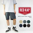 レッドキャップ ワークショーツ RED KAP MEN 039 S PLAIN FRONT SHORTS PT26 Black Charcoal Navy Spruce Green Tan Brown ショートパンツ ハーフパンツ 8オンス生地 頑丈 ロゴ 定番モデル チノパン メンズ 男性