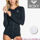 ロキシー 女性用 長袖 ラッシュガード ROXY ESSENTIALS LS ZIPPED 2 Rash Guard ERJWR03482 Black White UVカット UPF50 ウーマンズ レディース サーフィン 海水浴 プール 日焼け アウトドア