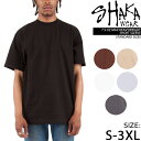 シャカウェア ヘビーウエイト Tシャツ Shaka Wear 7.5 OZ MAX HEAVYWEIGHT SHORT SLEEVE- STANDARD SIZES Black White Heather Grey Khaki Brown Charcoal Grey 大きいサイズ XXXL 3XL ワーク 半袖T 無地T 厚手 頑丈 メンズ 男性