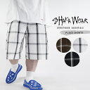 シャカウェア カーゴ ハーフパンツ SHAKA WEAR PLAID SHORTS White Black Brown チェック柄 ショーツ ストリート ギャング チカーノ スケーター ショートパンツ 短パン ビッグサイズ 大きいサイズ メンズ 男性