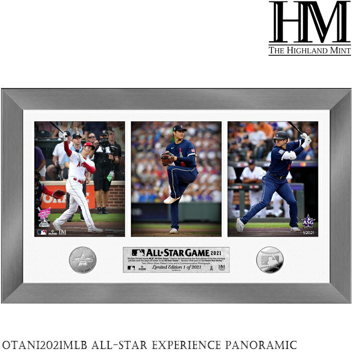 ザ・ハイランドミント 限定 大谷翔平 オールスター ロサンゼルス・エンゼルス フォトフレーム THE Highland Mint 2021MLB ALL-STAR EXPERIENCE PANORAMIC (PHOTO16075K) 写真 記念コイン 額装 野球 記念 グッズ メジャーリーグ