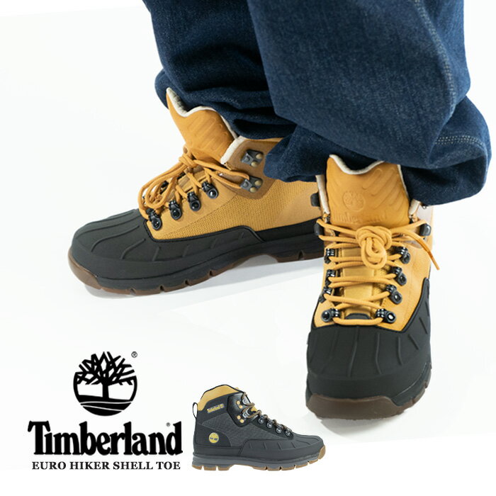 ティンバーランド ブーツ ハイキングブーツ TIMBERLAND EURO HIKER SHELL TOE JACQUARD TB0A4236763 Black Wheat ユーロハイカー ハイキングシューズ 80年代 復刻 メンズ 男性