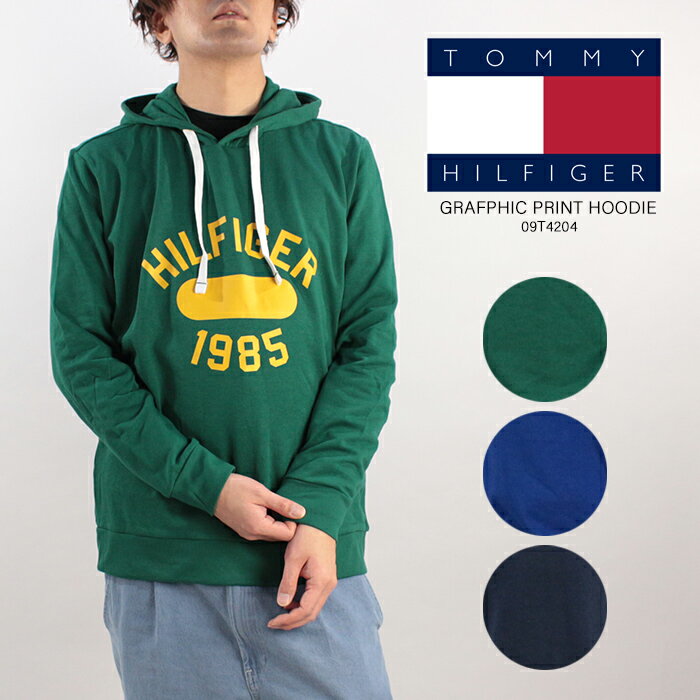 トミーヒルフィガー パーカー フーディー TOMMY HILFIGER GRAFPHIC PRINT HOODIE 09T4204 Dark Navy Hunter Cobalt グラフィック プリント メンズ 男性 レディース 女性 ユニセックス