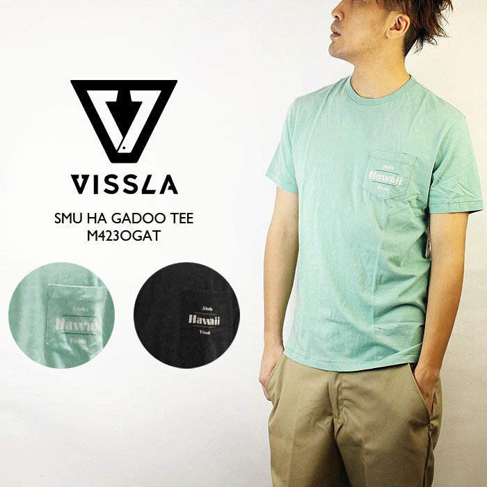 ヴィスラ Tシャツ ロゴT VISSLA SMU HA GADOO TEE Phantom Black Jade Blue サーフィン サーフ M423OGAT 半袖 tシャツ メンズ 男性 ユニセックス