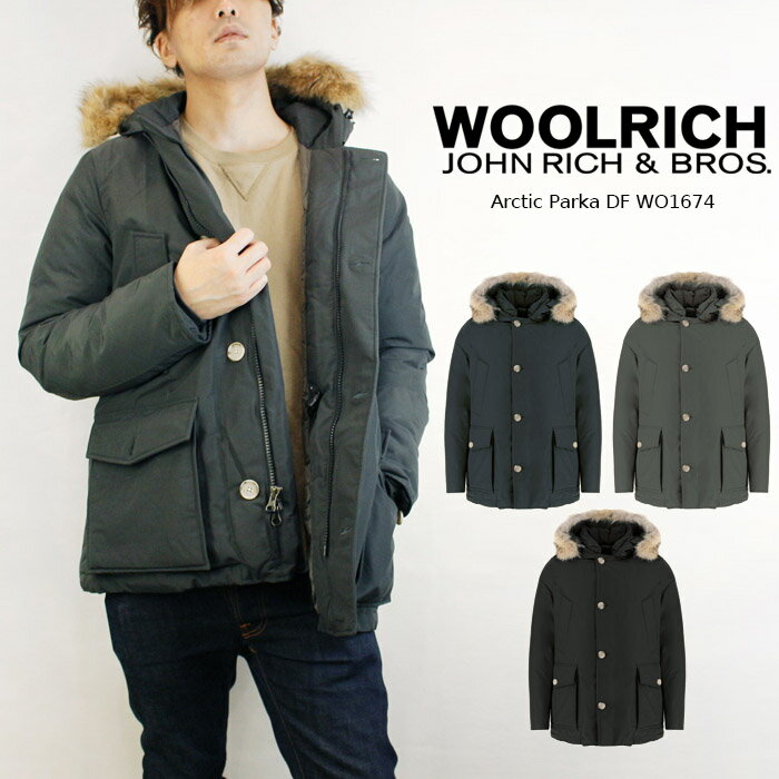 ウールリッチ ダウンコート woolrich Arctic ANORAK WA1083 Black Phantom Tundra Grey アークティックアノラック JOHN RICH BROS ダウンジャケット アークティックパーカー メンズ 男性