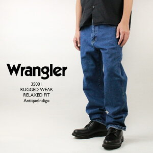 󥰥顼  ǥ˥ Wrangler jeans 35001 RUGGED WEAR RELAXED FIT AntiqueIndigo ƥ ǥ  ֥롼ǥ˥ åեå ȥ졼 롼եå Gѥ