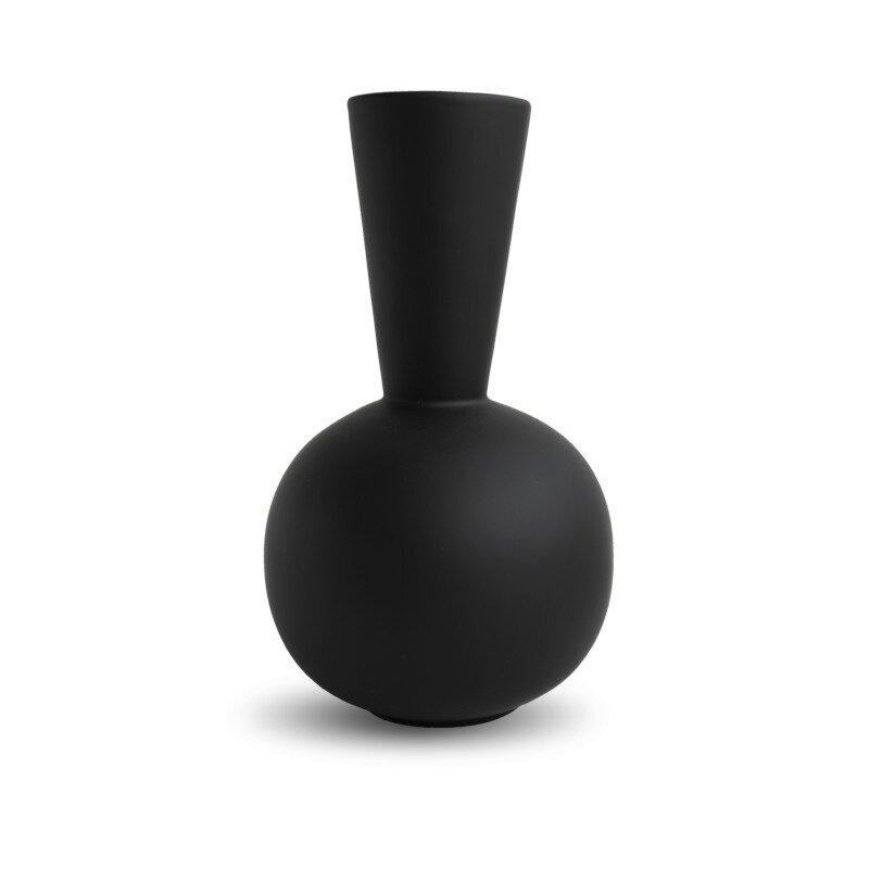 Cooee Design 花瓶 トランペット フラワーベース 30cm ブラック おしゃれ 陶器 大型 大きい 北欧 モダン nest クーイー クーイーデザイン スウェーデン