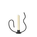 ferm LIVING Valse キャンドルホルダー Low ブラック 曲線 くねくね 黒 アイアン ろうそく立て ワルツ おしゃれ ファームリビング 北欧 デンマーク 日本正規代理店品