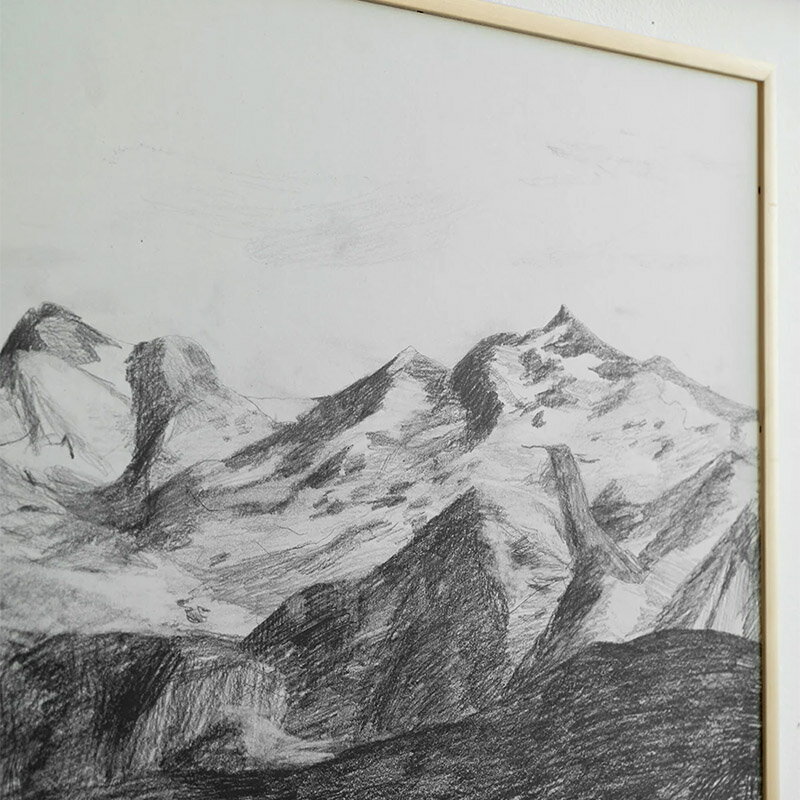 スウェーデン Fine Little Day B.V.T. 山の風景画 ポスター 70x50cm アートポスタ...
