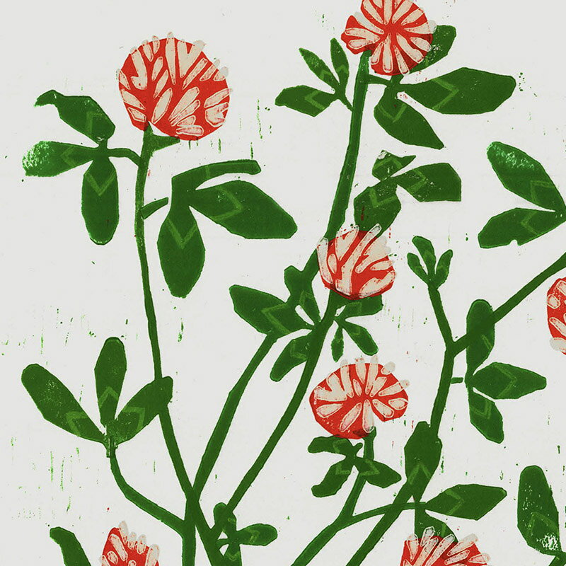 Rakuten - スウェーデン Fine Little Day ポスター クローバーの花 30x40cm ファインリトルデイ 花 木版画 おしゃれ かわいい 北欧 北欧ポスター アートポスター インテリアポスター nest