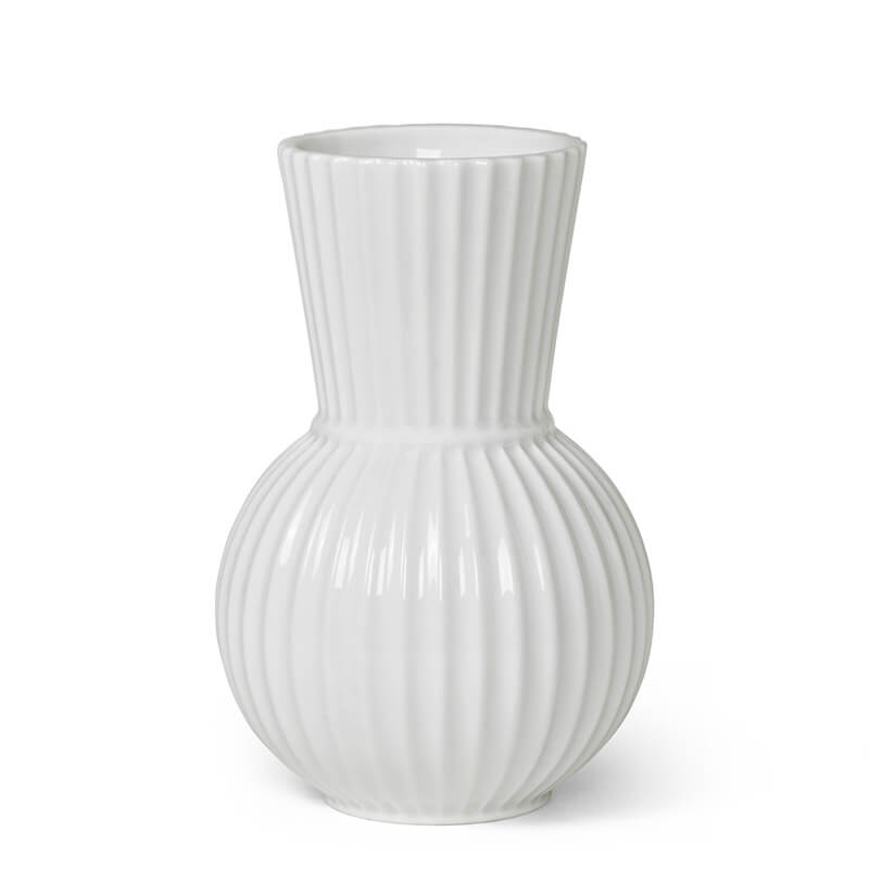 Lyngby Porcelain フラワーベース トゥラ H18cm ホワイト 花瓶 白 おしゃれ Tura Vase リュンビューポーセリン 北欧 デンマーク