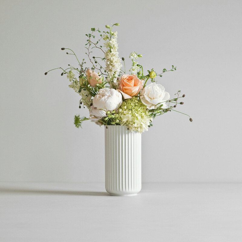 Lyngby Porcelain �ե��١��� 20cm �ۥ磻�� Lyngby Vase ����ӥ塼�ݡ������ �̲� �ǥ�ޡ���