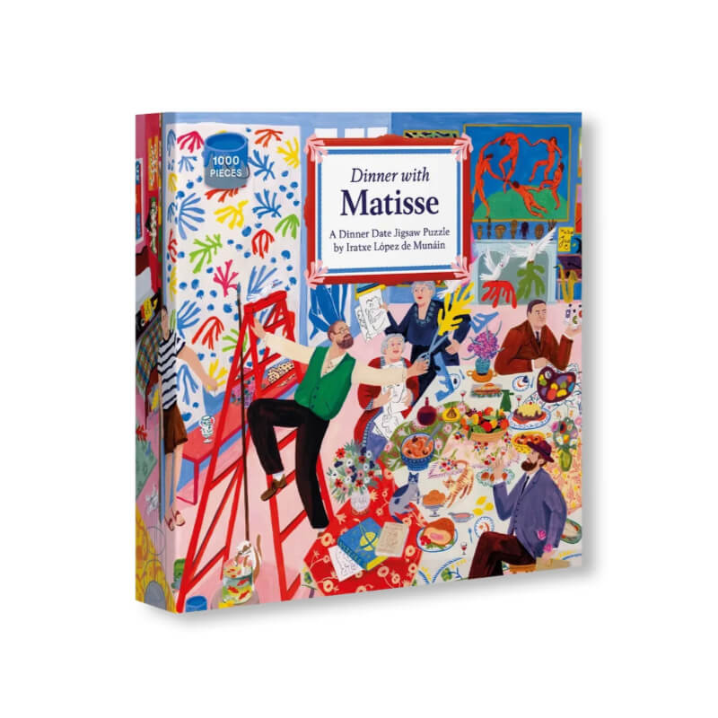 ジグソーパズル マティスと芸術家のディナーパーティー 1000ピース Dinner with Matisse パズル アンリ・マティス マティス Henri Matisse アトリエ オテル・レジーナ フランス 68x48.6cm フォーヴィスム 野獣派 おしゃれ カラフル イラスト インテリア アート
