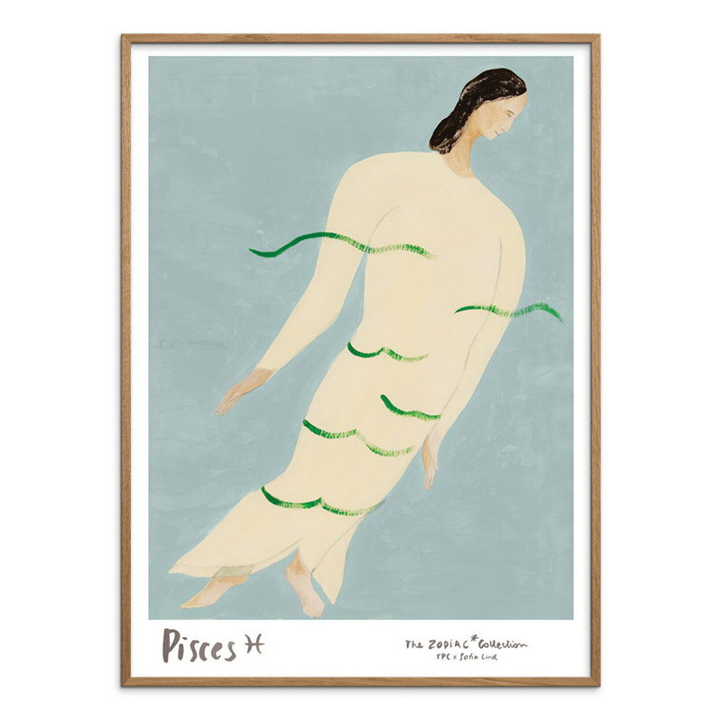 デンマーク THE POSTER CLUB うお座 ポスター 30x40cm ピスケス 女性 マダム 北欧 おしゃれ 水色 ザポスタークラブ 魚座 星座 ソフィアリンド インテリア インテリア雑貨 アート アートポスター 30 40 絵画 絵 壁掛け モダン nestのサムネイル