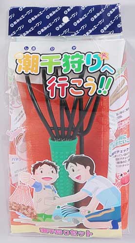 潮干狩りへGO！くまで2本付セット クマデ 熊手 くまで スコップ ショベル 貝拾い 貝掘りすくいやすい レジャー 砂場 掘り出し道具 ジョレン ネット 潮干狩りグッズ 貝ジョレン 掃除 海 砂浜 アサリハマグリ貝 子供会 団体 イベント 海 砂 穴 探す潮干狩り 道具 親子のサムネイル
