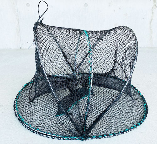 【カニ!カニ!】2色あり!丈夫な小判型カニアミ もんどり大 かにかに 捕獲 カニ捕り カニトラップ 仕掛け カゴ 捕り 網 カニ網 カニ 仕掛け かに 蟹 モク...