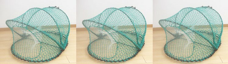 Rakuten - 【滋賀県条例対策品】小判定置かご　3個セット（1個あたり8,800円）網目2cmで車エビや大きな魚にも使えます！エビ 車エビ 小エビ もんどり 小魚