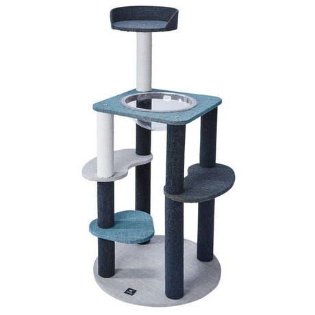 【送料無料】猫用タワー necoco ネココ キャットリビングタワー クリアボウル＆ベッドタイプ【猫用品】..