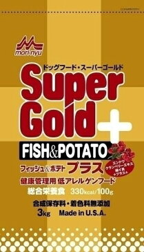 スーパーゴールド フィッシュ&ポテト プラス (成犬用、シニア犬用) 3kg