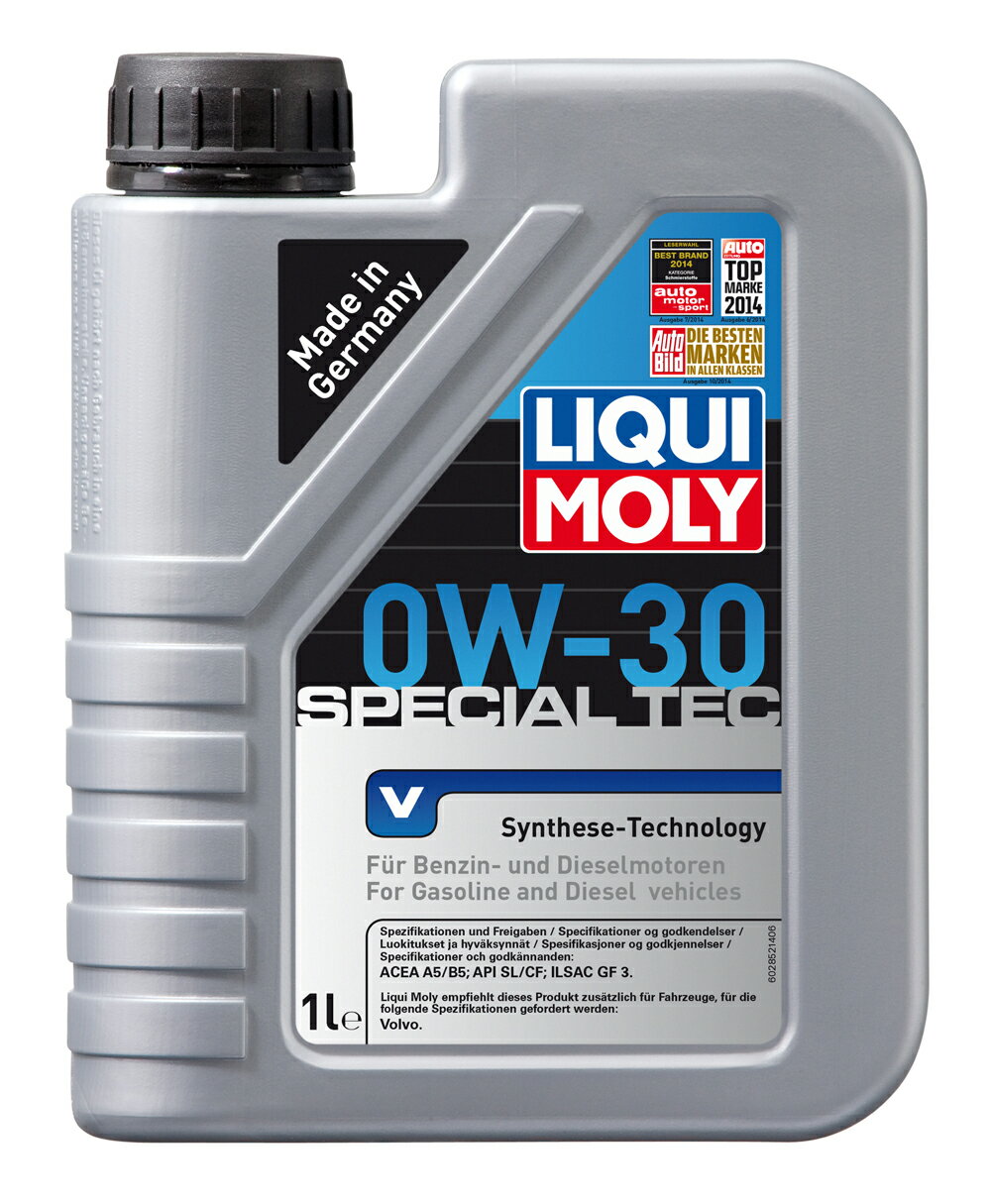 LIQUIMOLY ボルボ VOLVO V70 AWD SB5254AW 種類有2用 エンジンオイル6L/1台分 オイルエレメント付 ドイツのオイル・ケミカルのトップメーカー「リキモリ」製の高性能エンジンオイルです。 輸入車のエンジンに最適なオイルを車種ごとに選定。 適合推奨オイルを1台分（交換1回分）の必要量とオイルエレメントをセットでお届けします。 ■車種：VOLVO(ボルボ)■車名：V70 AWD □型式：SB5254AW　　エンジン：B5254T2□参考年式：2002.11 〜 2007.08〇交換時の使用量目安：5.5L※種類があるためご購入前にお問い合わせください。商品内容スペシャルテックV[0W-30]5L×1本　1L×1本　合計：6Lオイルエレメント1個(HU819x)管理番号：LQOIL1793-OES注：画像はイメージです。ボトルの形状や組み合わせは容量により異なります。送料無料（北海道・沖縄・離島除く）※他製品との同梱包不可[梱包区分番号：　1000　] スペシャルテックV[0W-30] Special Tec V 0W30 　　　　　　　　　　　　　　　　　　　　　　　　　　　　　　　　　　　　　　　 ボルボ向けに特別開発された ローフリクション・エンジンオイル デポジットの防止、極めて高いせん断安定性、エンジン摩擦を低減し、摩耗に対する優れた保護を提供します。 マルチバルブ、バルブトロニクス、ターボチャージャー、DPFの有無、インタークーリングの有無にかかわらず、 ディーゼルエンジンとガソリンエンジンに最適です。 水素化分解合成油 ガソリン・ディーゼル兼用 規格 粘度 取得アプルーバル [車両メーカー承認 指定油] API：SL/CF ACEA：A5/B5 ILSAC：GF-3 0W30 VOLVO： VCC 95200377 LIQUI MOLYとは LIQUI MOLY社は添加剤・ケミカル・グリス・潤滑スプレー・オイルなど、4,000点以上の製品を自社開発・製造するドイツNo.1の専門メーカーです。 すべての製品はドイツ国内の自社工場で生産し、120か国以上へ輸出され、世界中のお客様に ご愛顧いただいています。 またモーターオイル製品は、高品質・信頼性の証である ヨーロッパ車両メーカーの承認（アプルーバル）を受けたラインナップを用意しています。大特価セール中！車種別エンジンオイル！！ エンジンオイルの適合をわかりやすく車種別で出品中！