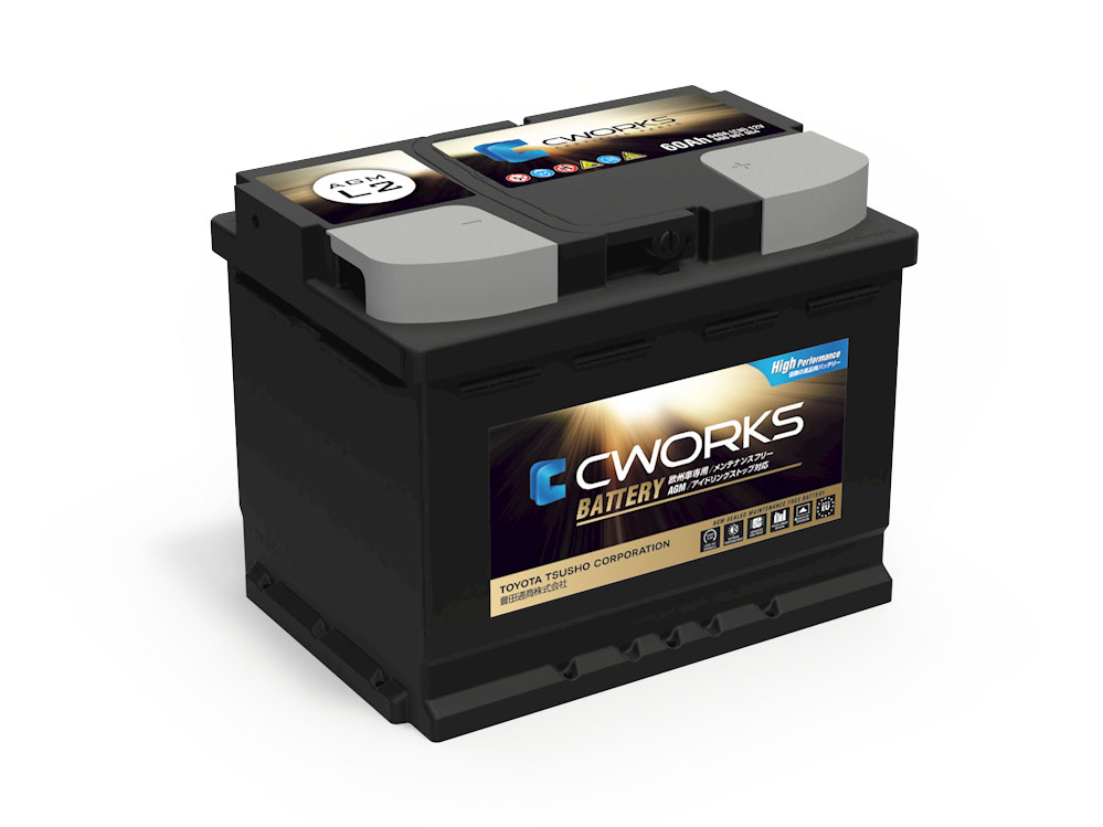 CWORKS輸入車AGMバッテリー アルファロメオ ミト 955142用 送料無料 個人宅配送可能