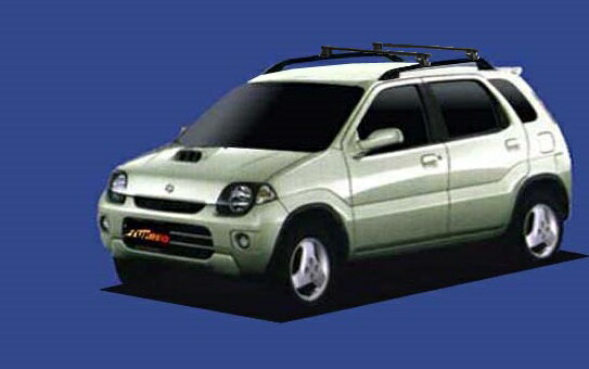 ☆TUFREQシステムキャリア Kei HN11S 5ドアルーフレール付車用 ベースキット1台分