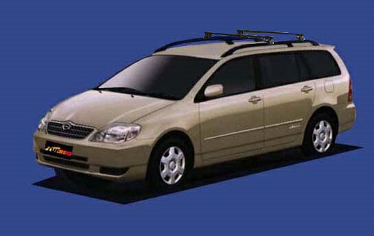 ☆TUFREQシステムキャリア カローラフィールダー ZZE122G/ZZE124G ルーフレール付車用 ベースキット1台分