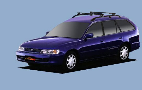 ☆TUFREQシステムキャリア スプリンターワゴン E100系 ルーフレール付車用 ベースキット1台分