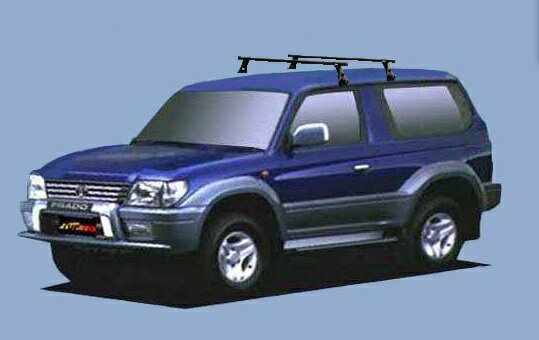 ☆TUFREQシステムキャリア ランクルプラド RZJ90W/RZJ95W 3ドア/ルーフレール無車用 ベースキット1台分