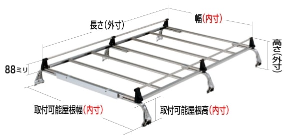 ◆ROCKYルーフキャリアSEシリーズ NV100クリッパーリオ／クリッパーリオ DR64W 標準ルーフ SE-400V