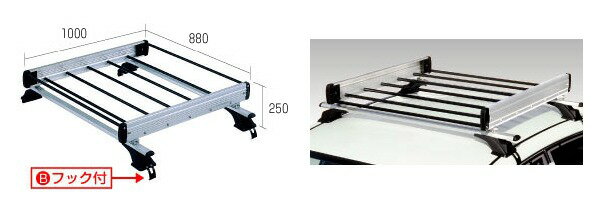 ◆ROCKYルーフキャリアSBシリーズ KEI HN11S/HN12S ルーフレール付 SB-10