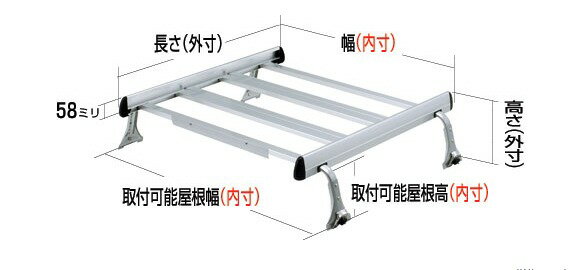 ◆ROCKYルーフキャリアSAシリーズ エブリィ・キャリィ DE51・DF51系 標準ルーフ SA-01(2)