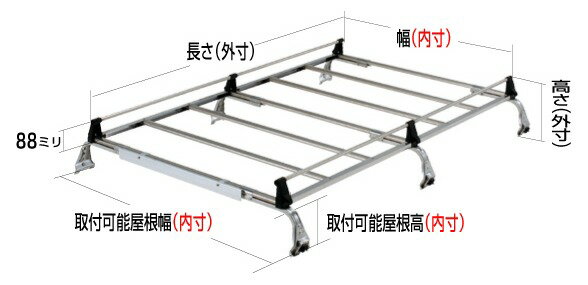 ◆ROCKYルーフキャリアSEシリーズ ブラボー U10・40系 標準ルーフ SE-400