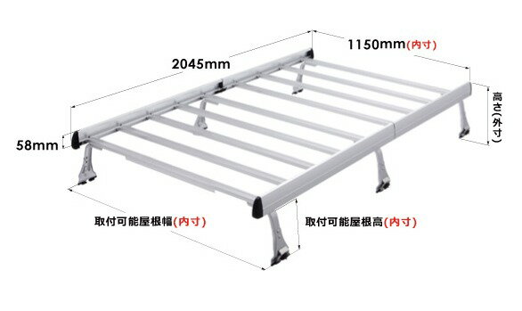 ◆ROCKYルーフキャリアSAシリーズ アクティー HH3/HH4 ハイルーフ SA-21H