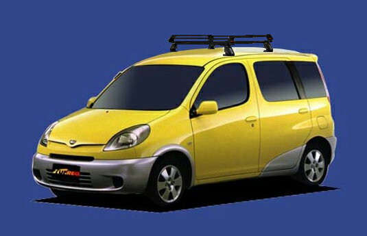 ★TUFREQ ルーフキャリア ファンカーゴ NCP20/NCP21/NCP25 ルーフレール無車用/Pシリーズ 長さ：ショート PE22A1+