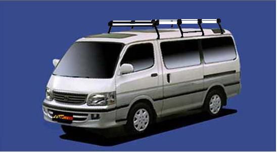■TUFREQ ルーフキャリア ハイエースワゴン 100系 ミドルルーフ用/Hシリーズ 長さ：ロング HH44+