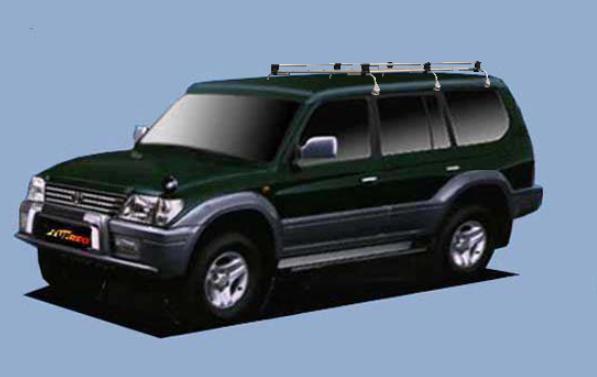 ★TUFREQ ルーフキャリア ランドクルーザープラド RZJ95W/KZJ95W/KDJ95W/VZJ95W 5ドア/ルーフレール無車用/Uシリーズ 長さ：ミドル UL35
