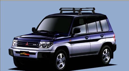 ★TUFREQ ルーフキャリア パジェロイオ H76W ルーフレール無車用/Pシリーズ 長さ：ショート PE22C1+