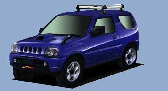 ★TUFREQ ルーフキャリア AZオフロード JM23W ルーフレール無車用/Hシリーズ 長さ：ショート HE22D1+